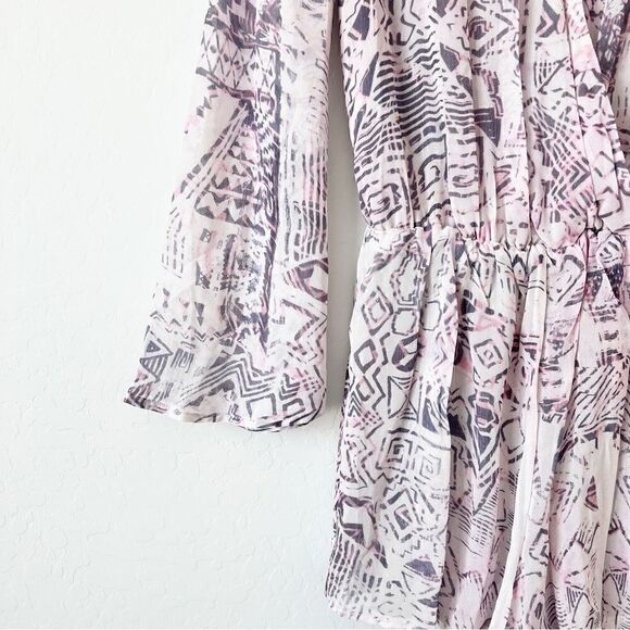 Rory Beca Aztec Print Silk Long Sleeve Romper - Picture 6 of 10